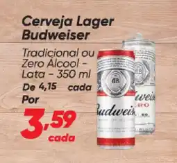Dia Cerveja Lager Budweiser oferta
