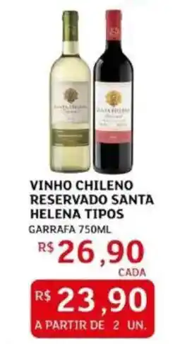 Assaí Atacadista Vinho chileno reservado santa helena tipos garrafa oferta