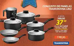 Lojas Cem Conjunto de panelas tramontina linz oferta