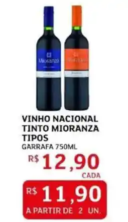 Assaí Atacadista Vinho nacional tinto mioranza tipos garrafa oferta