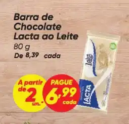 Dia Barra de Chocolate Lacta ao Leite oferta