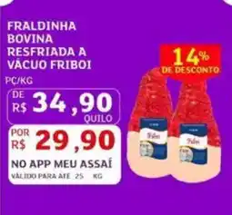 Assaí Atacadista Fraldinha bovina resfriada a vácuo friboi oferta