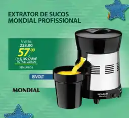 Lojas Cem Extrator de sucos mondial profissional oferta