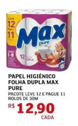Assaí Atacadista Papel higiênico folha dupla max pure oferta
