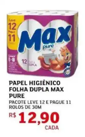 Assaí Atacadista Papel higiênico folha dupla max pure oferta