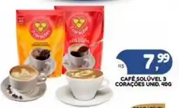 Bramil Supermercados Café soluvel 3 corações unid. oferta