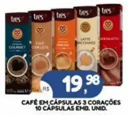 Bramil Supermercados Café em cápsulas 3 corações oferta