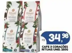 Bramil Supermercados Cafe 3 corações rituais unid. oferta