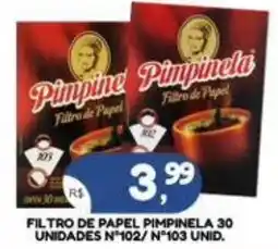 Bramil Supermercados Filtro de papel pimpinela 30 unidades nº102/ n°103 unid. oferta