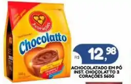 Bramil Supermercados Achocolatado em pó inst. chocolatto 3 corações oferta