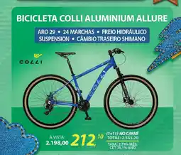 Lojas Cem Bicicleta colli aluminium allure oferta