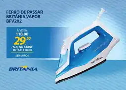 Lojas Cem Ferro de passar britânia vapor BFV202 oferta