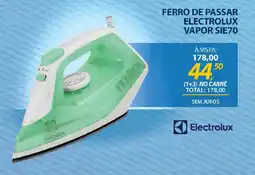 Lojas Cem Ferro de passar electrolux vapor SIE70 oferta