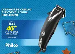 Lojas Cem Cortador de cabelos philco pcr12 skull pró chrome oferta