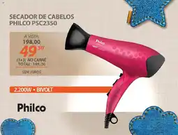 Lojas Cem Secador de cabelos philco PSC2350 oferta