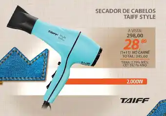 Lojas Cem Secador de cabelos taiff style oferta