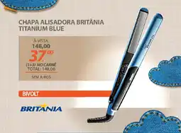 Lojas Cem Chapa alisadora britânia titanium blue oferta