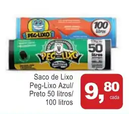 Saco de Lixo Peg-Lixo Azul/ Preto