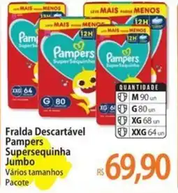Atacadão Fralda Descartável Pampers Supersequinha Jumbo oferta