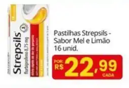 Supermercado Bem Barato Pastilhas Strepsils Sabor Mel e Limão oferta