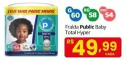 Supermercado Bem Barato Fralda Public Baby Total Hyper oferta