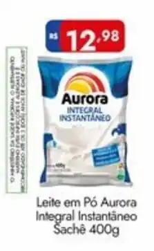 Supermercados Rondon Leite em Pó Aurora Integral Instantâneo Sachê oferta