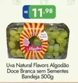 Supermercados Rondon Uva Natural Flavors Algodão Doce Branca sem Sementes Bandeja oferta