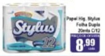 Higa's Supermercado Papel Hig. Stylus Folha Dupla 20mts c/12 oferta