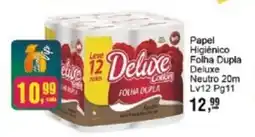Negreiros Papel Higiénico Folha Dupla Deluxe Neutro 20m oferta