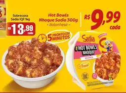 Supermercados Rondon Hot Bowls Nhoque Sadia oferta