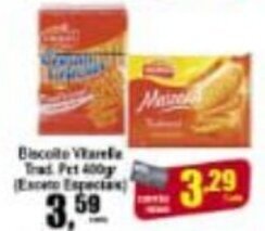 Higa's Supermercado Biscoito Vitarella Trad. pct 400g oferta
