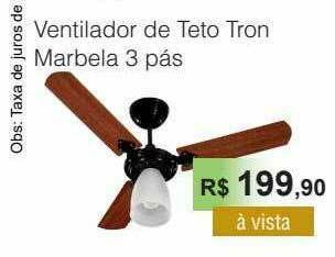 Copercana Ventilador De Teto Tron Marbela 3 Pás oferta