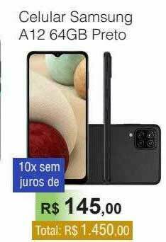 Copercana Celular Samsung A12 64gb Preto oferta