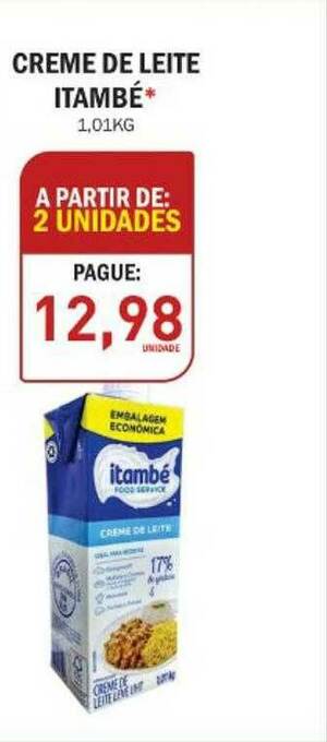 Decisão Atacarejo Creme De Leite Itambé oferta