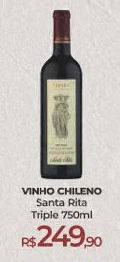 Peg Pese Vinho Chileno Santa Rita Triple oferta