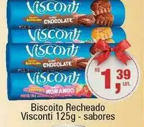 Supermercados Alvorada Biscoito Recheado Visconti Sabores oferta
