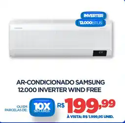 DB Supermercados Ar-condicionado samsung 12.000 INVERTER WIND FREE oferta
