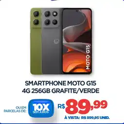 DB Supermercados Smartphone moto G15 4G 256gb grafite/verde oferta
