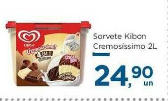 Super São Luiz Sorvete Kibon Cremosissimo oferta