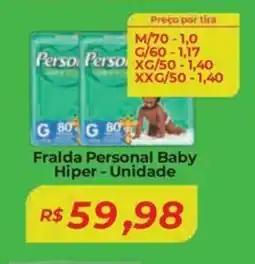 Mart Minas Fralda Personal Baby Hiper - Unidade oferta