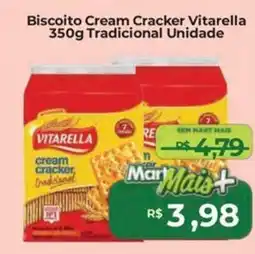 Mart Minas Biscoito Cream Cracker Vitarella Tradicional Unidade oferta