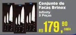 Supermercados Mateus Conjunto de Facas Brinox oferta
