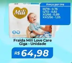 Mart Minas Fralda Mili Love Care Giga - Unidade oferta