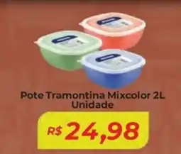 Mart Minas Pote Tramontina Pote Tramontina Mixcolor 2L Unidade Unidade oferta