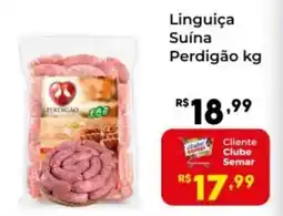 Semar Supermercado Linguiça Suína Perdigão oferta