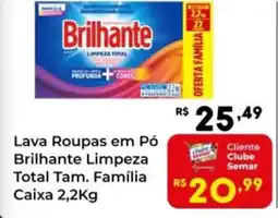 Semar Supermercado Lava Roupas em Pó Brilhante Limpeza Total Tam. Família Caixa oferta