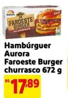 Extra Supermercado Hambúrguer Aurora Faroeste Burger churrasco oferta