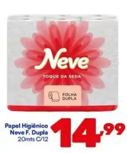 Barracão Supermercado Papel Higiênico Neve F. Dupla 20mts C/12 oferta