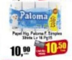Higa's Supermercado Papel Hig. Paloma F. Simples oferta