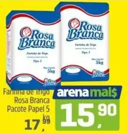 Arena Atacado Farinha de Trigo Rosa Branca Pacote Papel 5 oferta